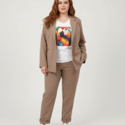 Μπλούζα Plus size με τύπωμα