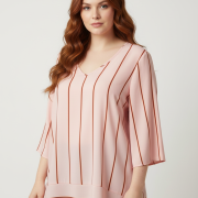 Μπλούζα Plus size ριγέ