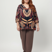 Μπλούζα Plus size εμπριμέ