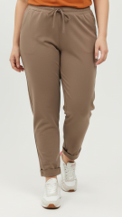 Παντελόνι Plus Size με Ελαστική Μέση & Κορδόνι