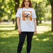 Μπλούζα Plus Size με Dog Print – Άνετη & Fun