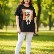 Μπλούζα Plus Size Μαύρη με Dog Print – Fun & Μοντέρνα