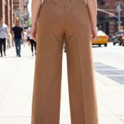 Γυναικείο Παντελόνι Plus Size Καφέ Ψηλόμεσο – Wide Leg & Κομψή Γραμμή