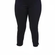 Λευκό Ελαστικό Παντελόνι Plus Size με Λάστιχο & Ανοίγματα – Pull‑On Fit