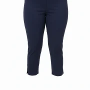 Λευκό Ελαστικό Παντελόνι Plus Size με Λάστιχο & Ανοίγματα – Pull‑On Fit