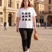 Βαμβακερή Μπλούζα σε Δύο Χρώματα με Cat Print – Άνετη & Casual