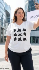 Βαμβακερή Μπλούζα σε Δύο Χρώματα με Cat Print – Άνετη & Casual