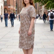 φόρεμα plus size, φορέματα μεγάλα μεγέθη, κεντητό φόρεμα, floral φόρεμα, ταμπά φόρεμα, καλοκαιρινό φόρεμα, printed φόρεμα, chic φόρεμα, casual φόρεμα, fashion dress, elegant dress