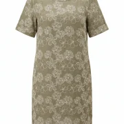 Ταμπά Φόρεμα με Κεντητό Floral Μοτίβο – Plus Size Καλοκαιρινή Κομψότητα